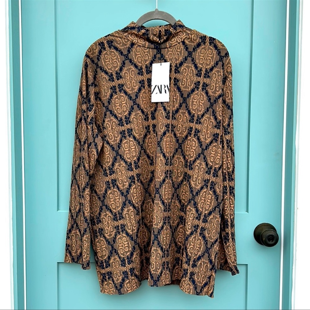ZARA Mock Turtleneck Blouse